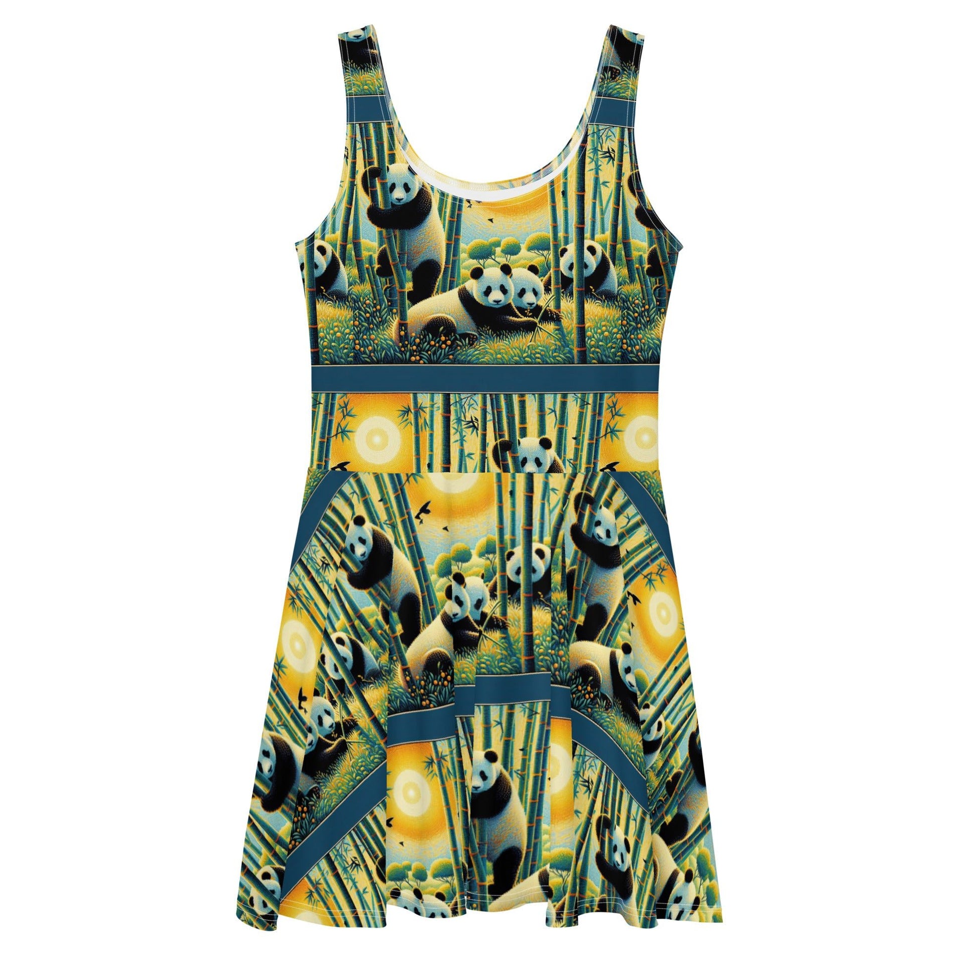 Panda Family Skater Dress - Gregg Acini Adoree Designs - Dress