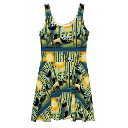 Panda Family Skater Dress - Gregg Acini Adoree Designs - Dress