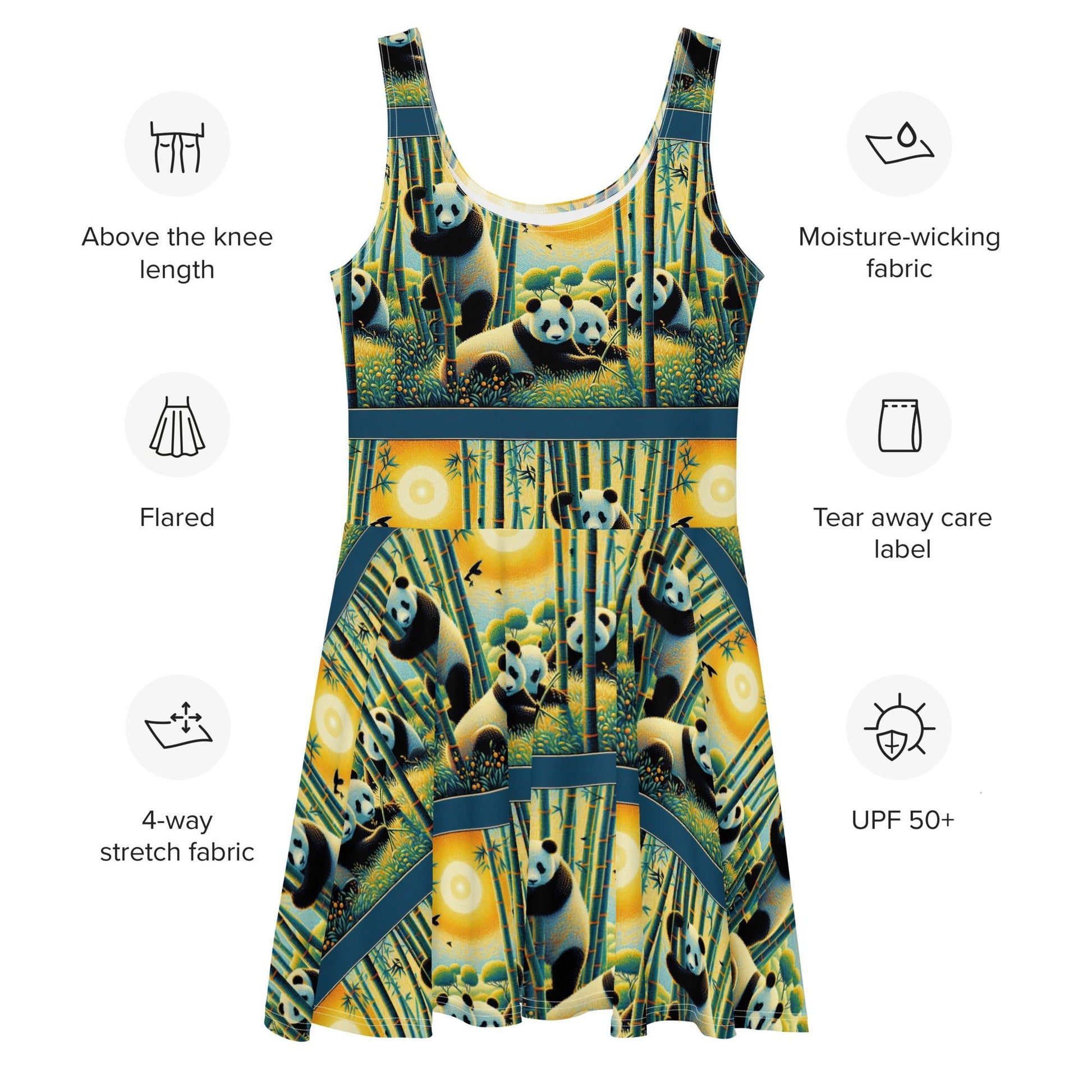 Panda Family Skater Dress - Gregg Acini Adoree Designs - Dress