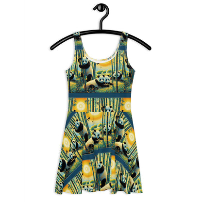 Panda Family Skater Dress - Gregg Acini Adoree Designs - Dress
