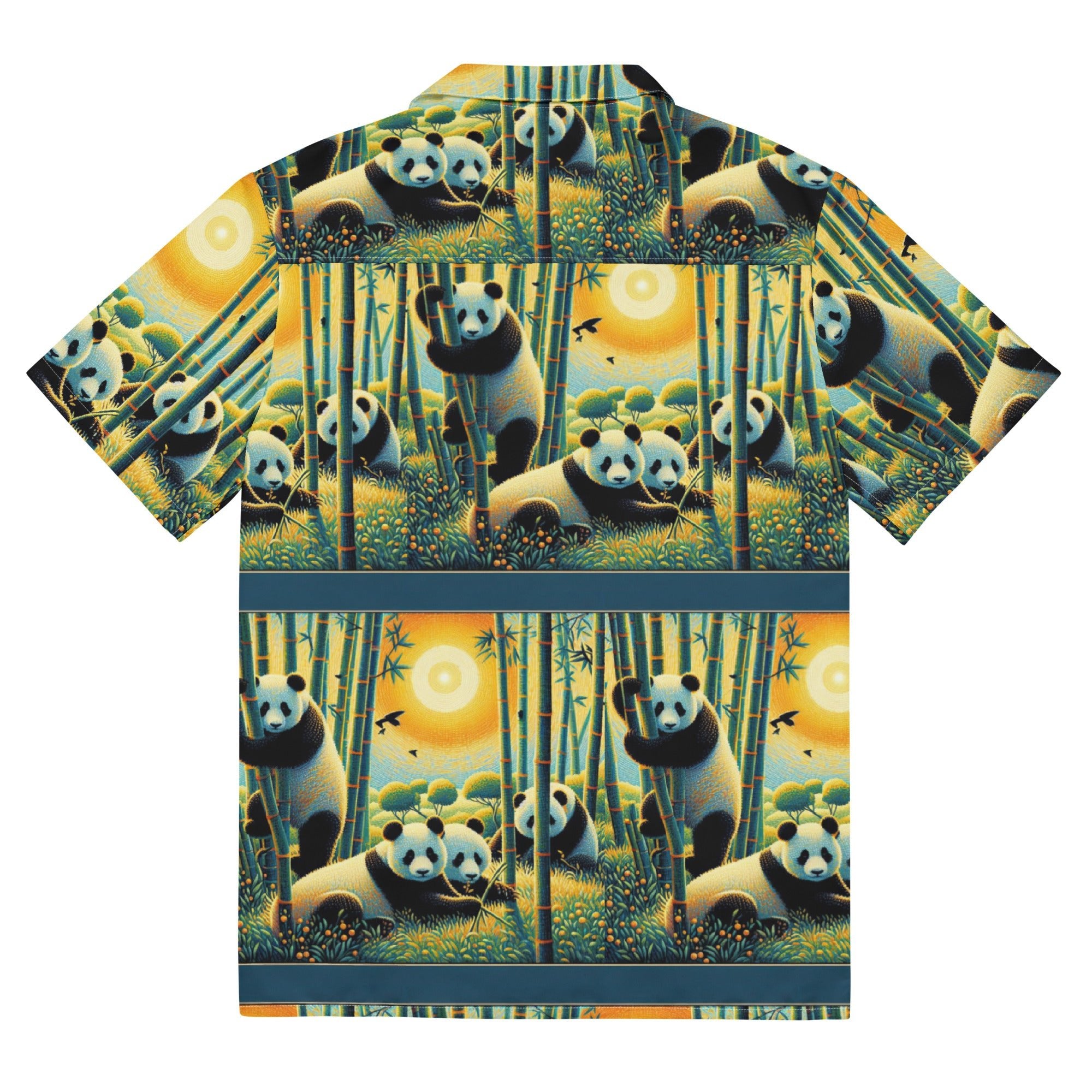 Panda Family Unisex button shirt - Gregg Acini Adoree Designs - Button Down Shirt