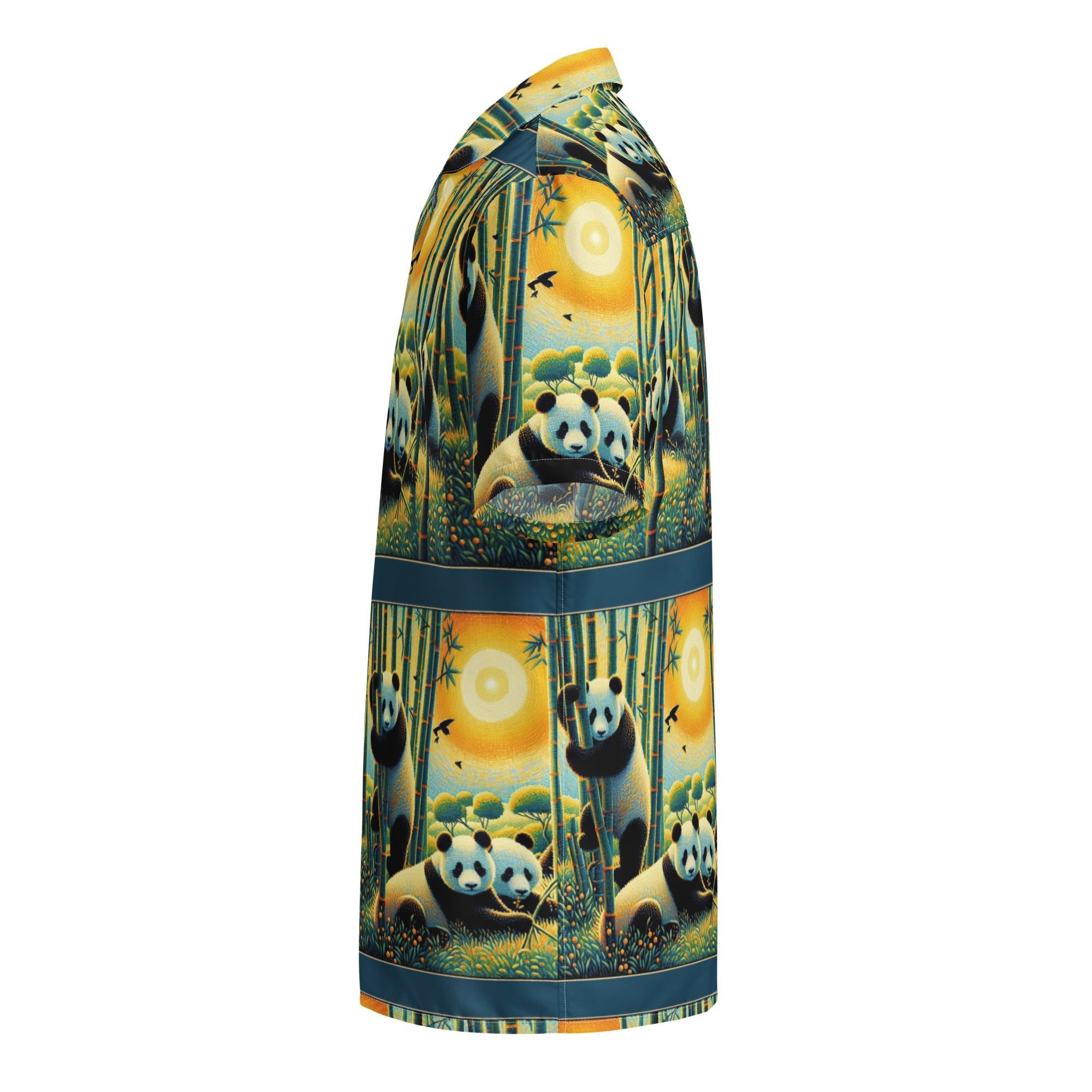 Panda Family Unisex button shirt - Gregg Acini Adoree Designs - Button Down Shirt