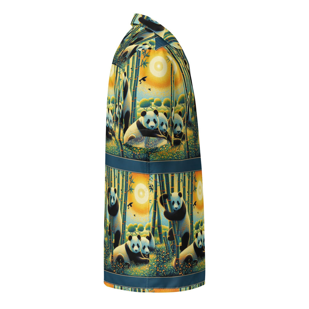 Panda Family Unisex button shirt - Gregg Acini Adoree Designs - Button Down Shirt