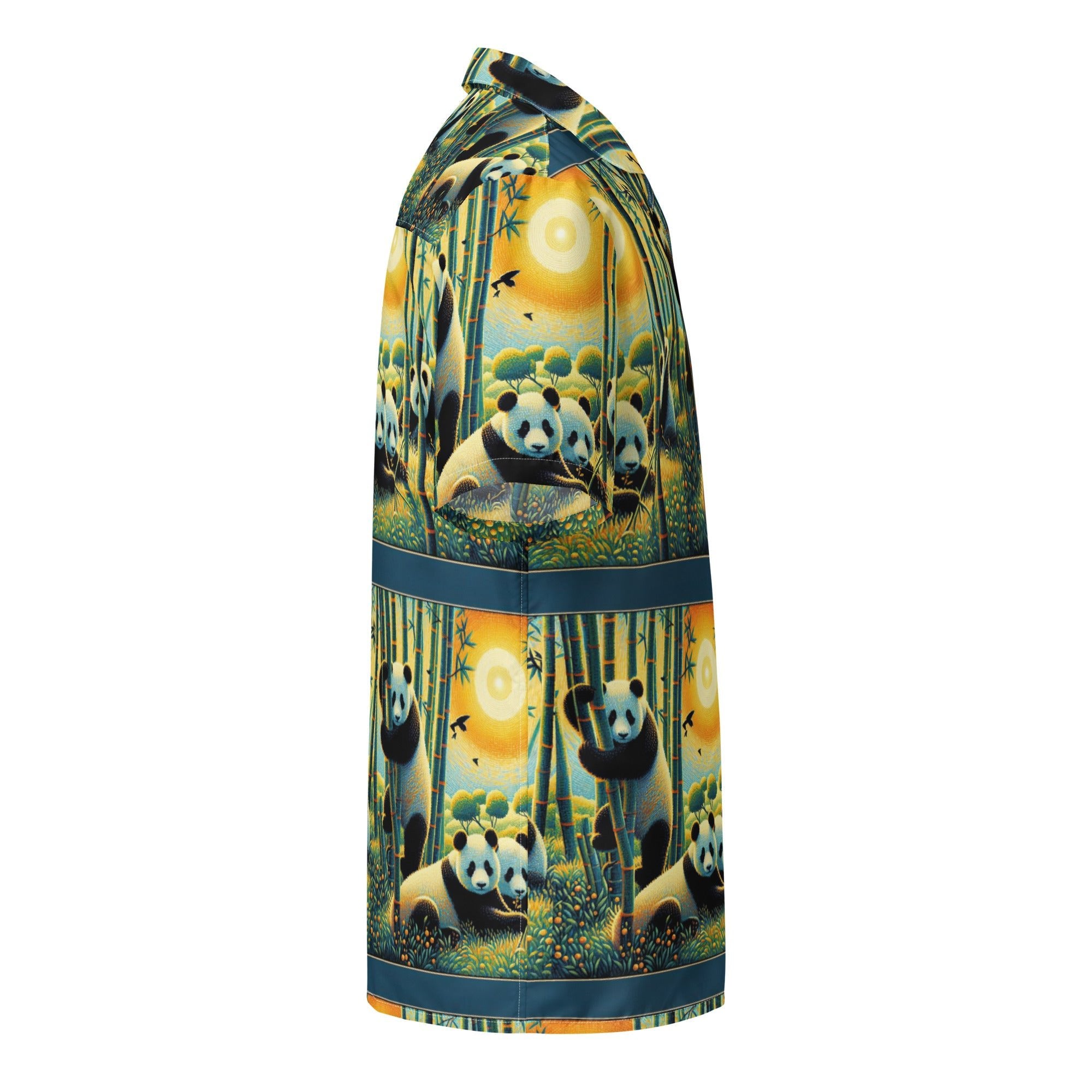 Panda Family Unisex button shirt - Gregg Acini Adoree Designs - Button Down Shirt