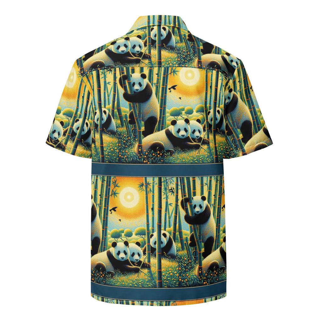 Panda Family Unisex button shirt - Gregg Acini Adoree Designs - Button Down Shirt