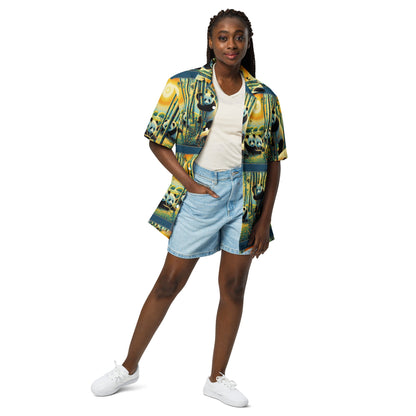 Panda Family Unisex button shirt - Gregg Acini Adoree Designs - Button Down Shirt