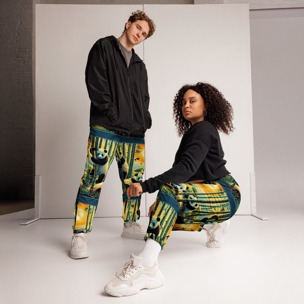 Panda Family Unisex track pants - Gregg Acini Adoree Designs - Track Pants