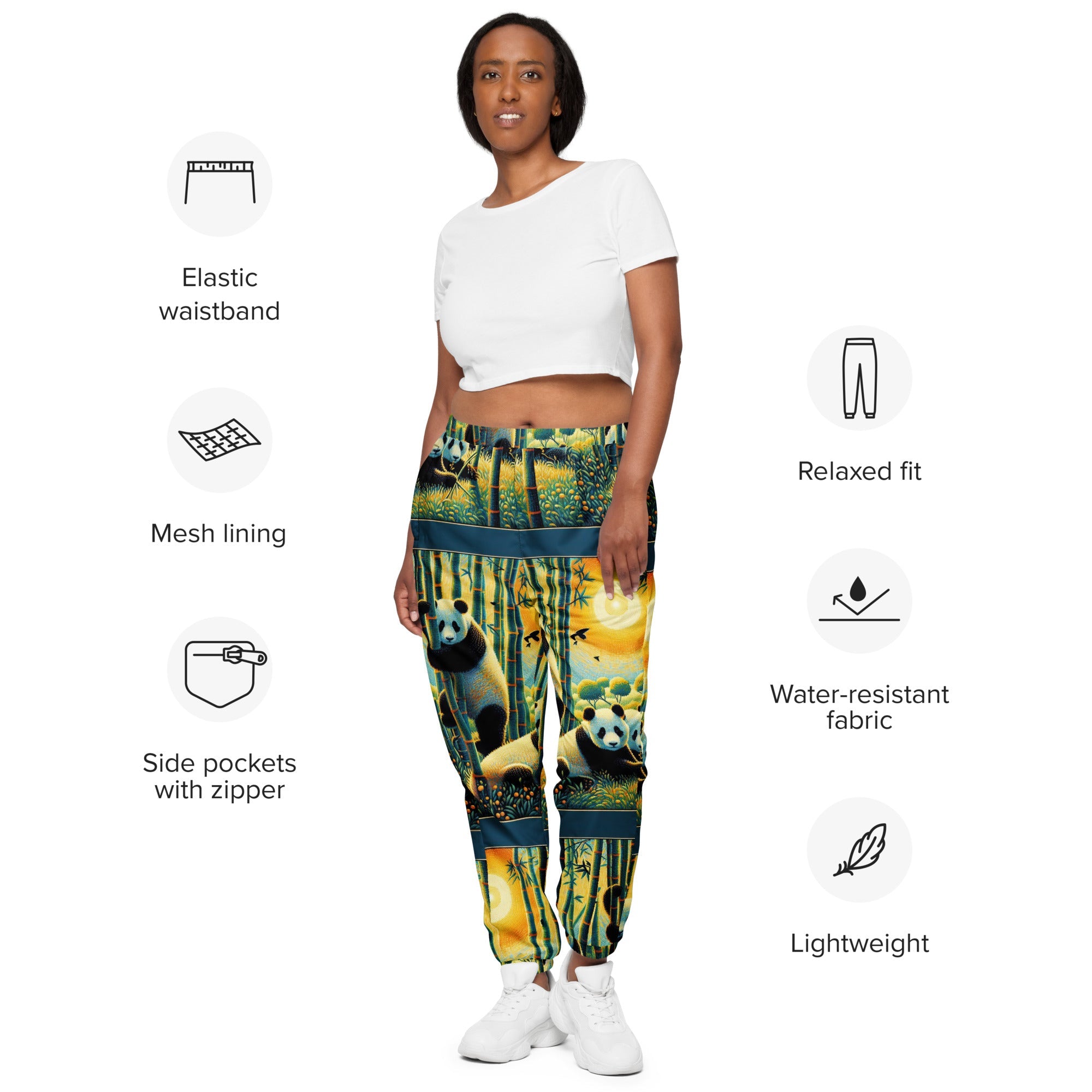 Panda Family Unisex track pants - Gregg Acini Adoree Designs - Track Pants