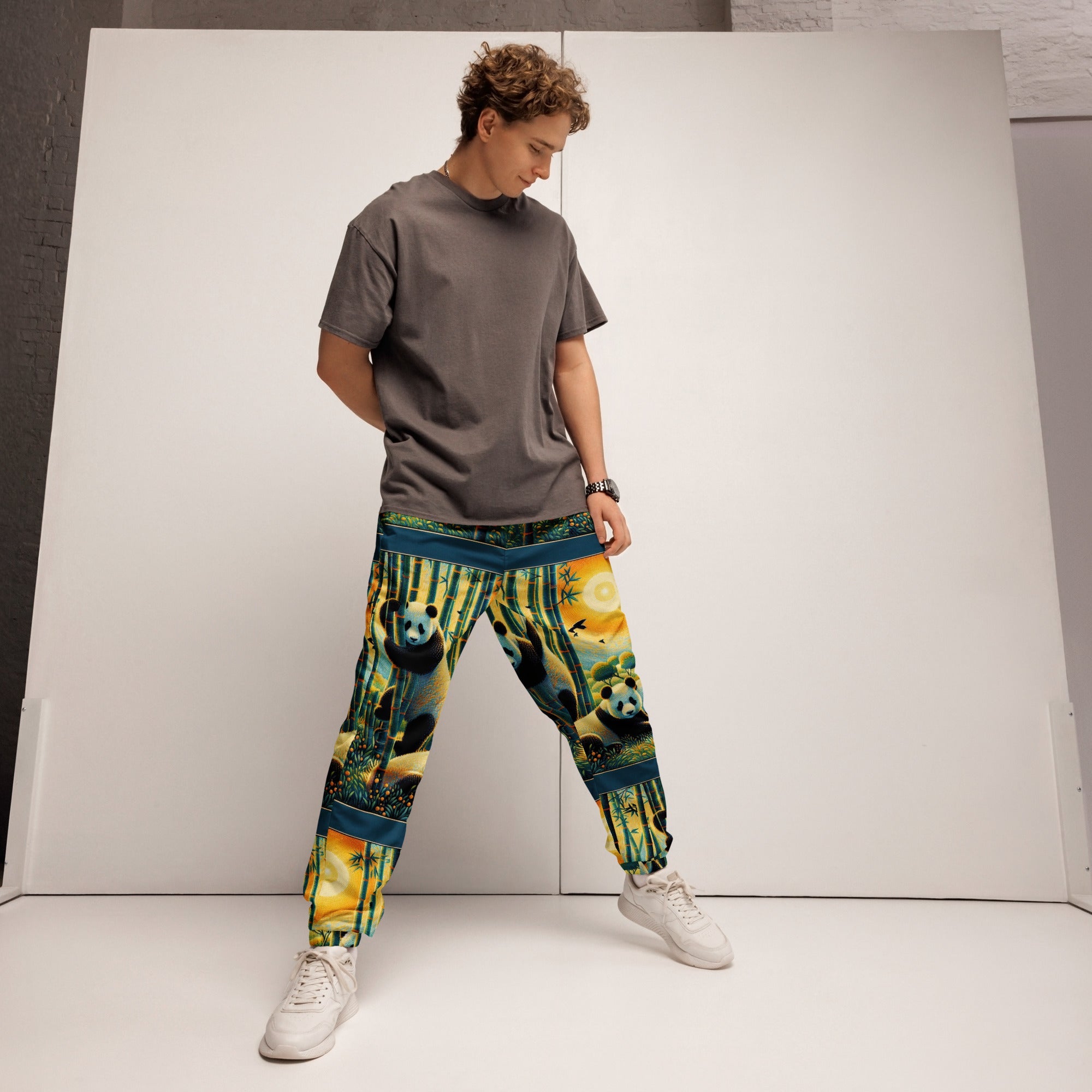 Panda Family Unisex track pants - Gregg Acini Adoree Designs - Track Pants