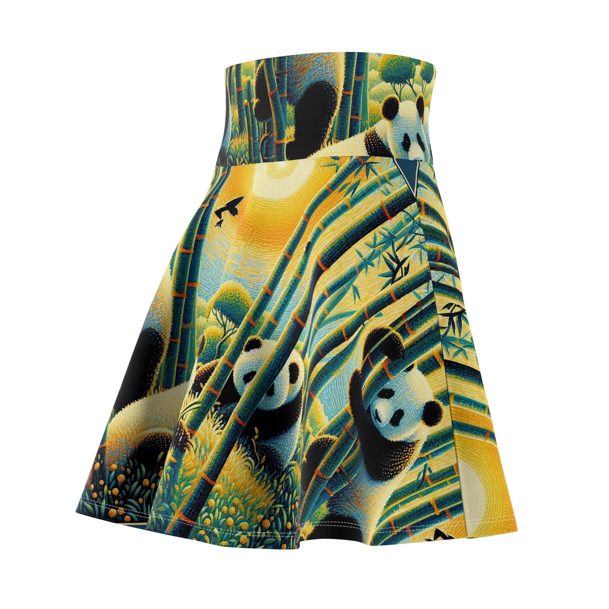 Panda Family Women's Skater Skirt - Nature - Inspired Fashion - Gregg Acini Adoree Designs - Skirt
