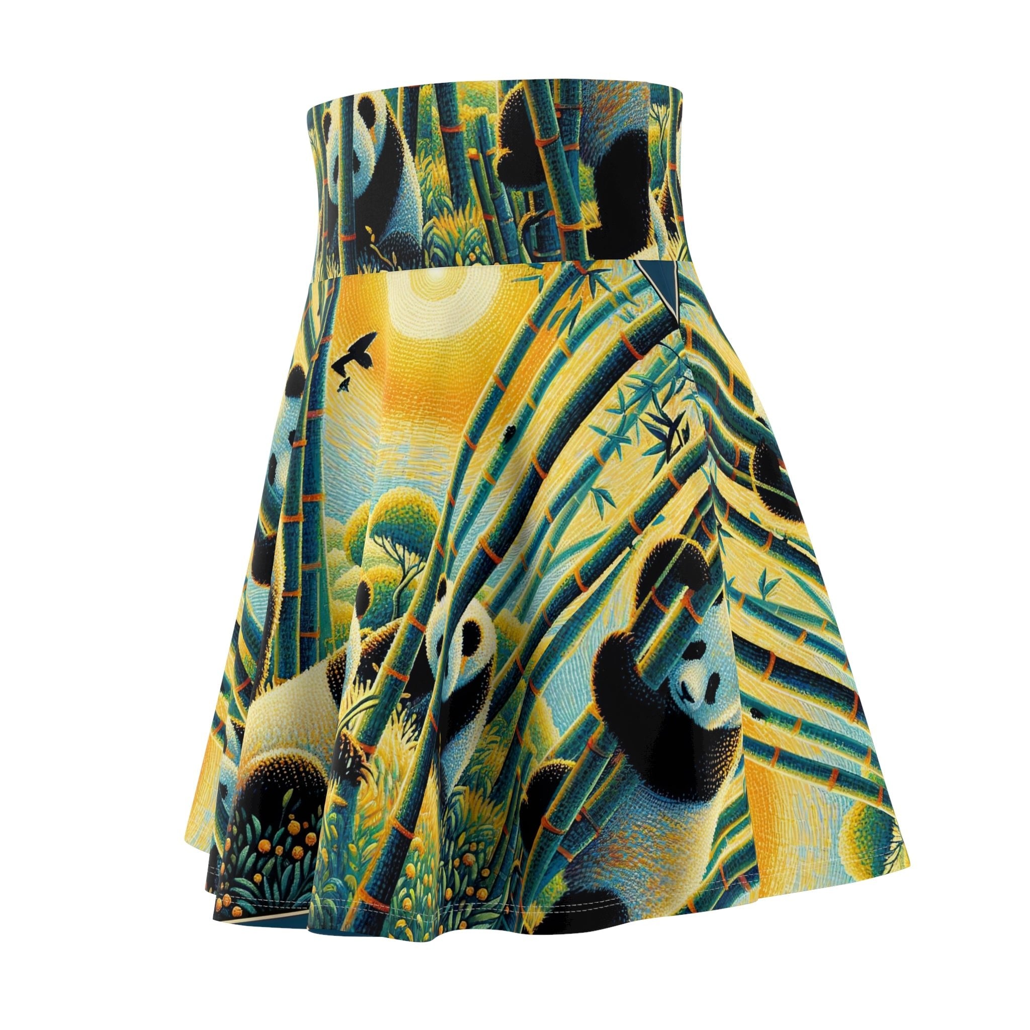 Panda Family Women's Skater Skirt - Nature - Inspired Fashion - Gregg Acini Adoree Designs - Skirt
