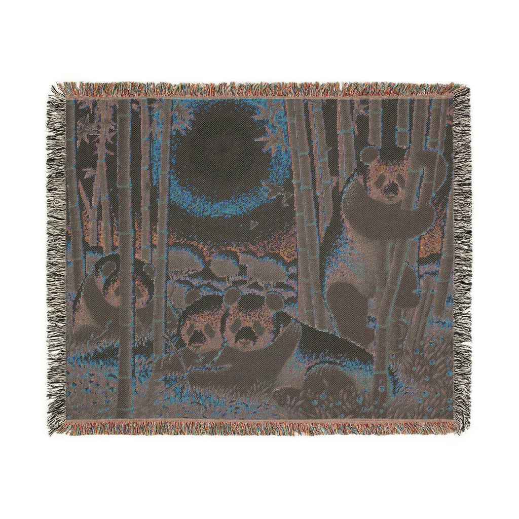 Panda Family Woven Blanket - Cozy Home Décor for Nature Lovers - Gregg Acini Adoree Designs - Blanket