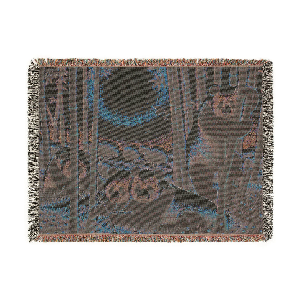 Panda Family Woven Blanket - Cozy Home Décor for Nature Lovers - Gregg Acini Adoree Designs - Blanket