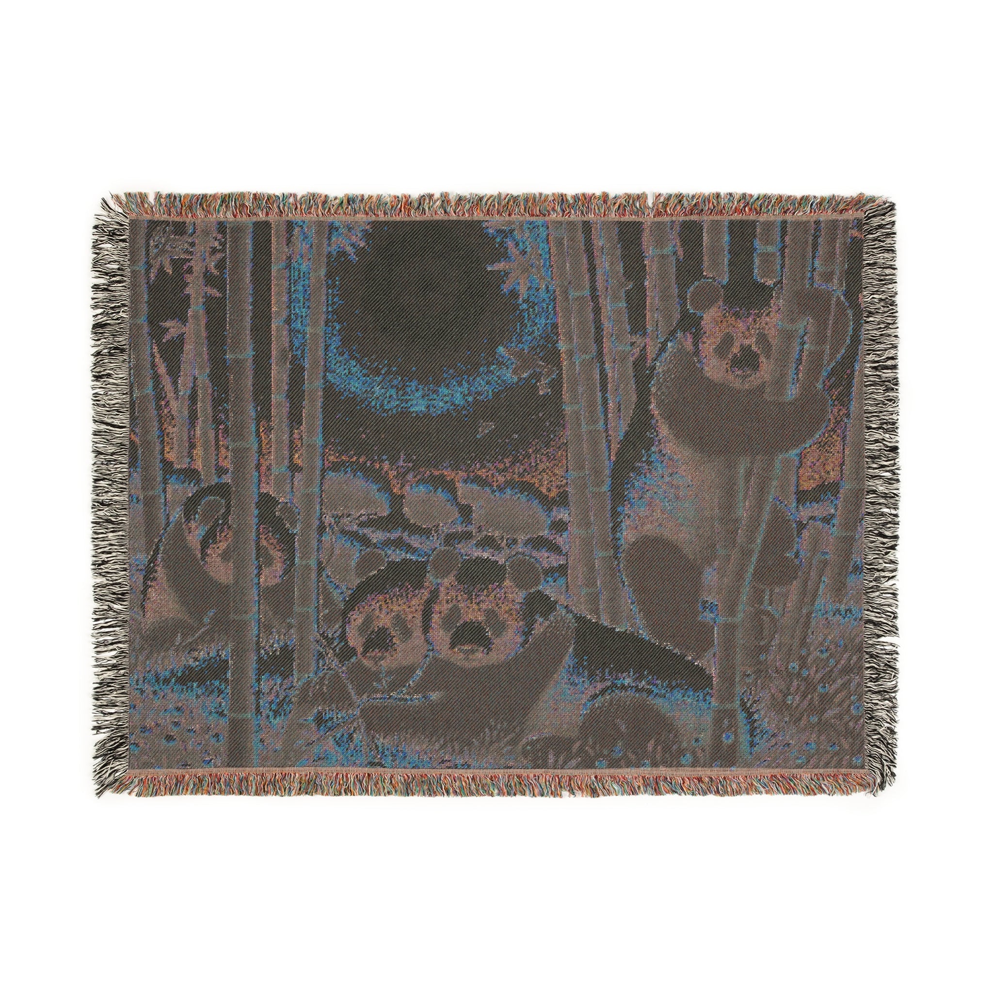 Panda Family Woven Blanket - Cozy Home Décor for Nature Lovers - Gregg Acini Adoree Designs - Blanket