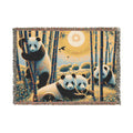 Panda Family Woven Blanket - Cozy Home Décor for Nature Lovers - Gregg Acini Adoree Designs - Blanket