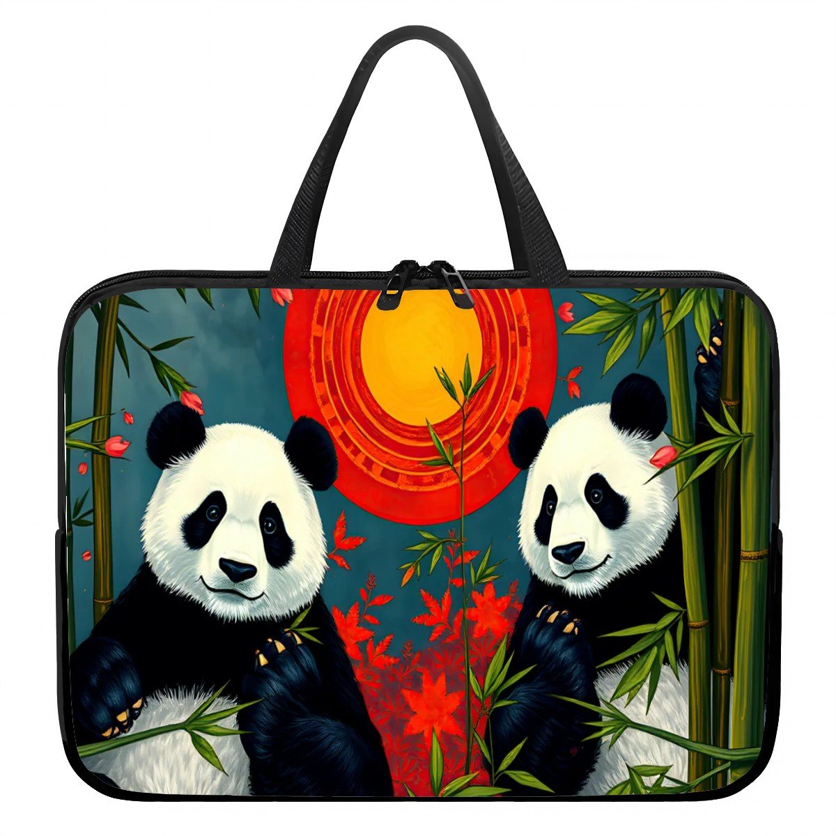 Panda Sunset Laptop Bag - Gregg Acini Adoree Designs - Computer Bag