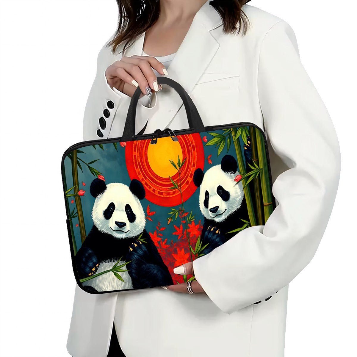 Panda Sunset Laptop Bag - Gregg Acini Adoree Designs - Computer Bag