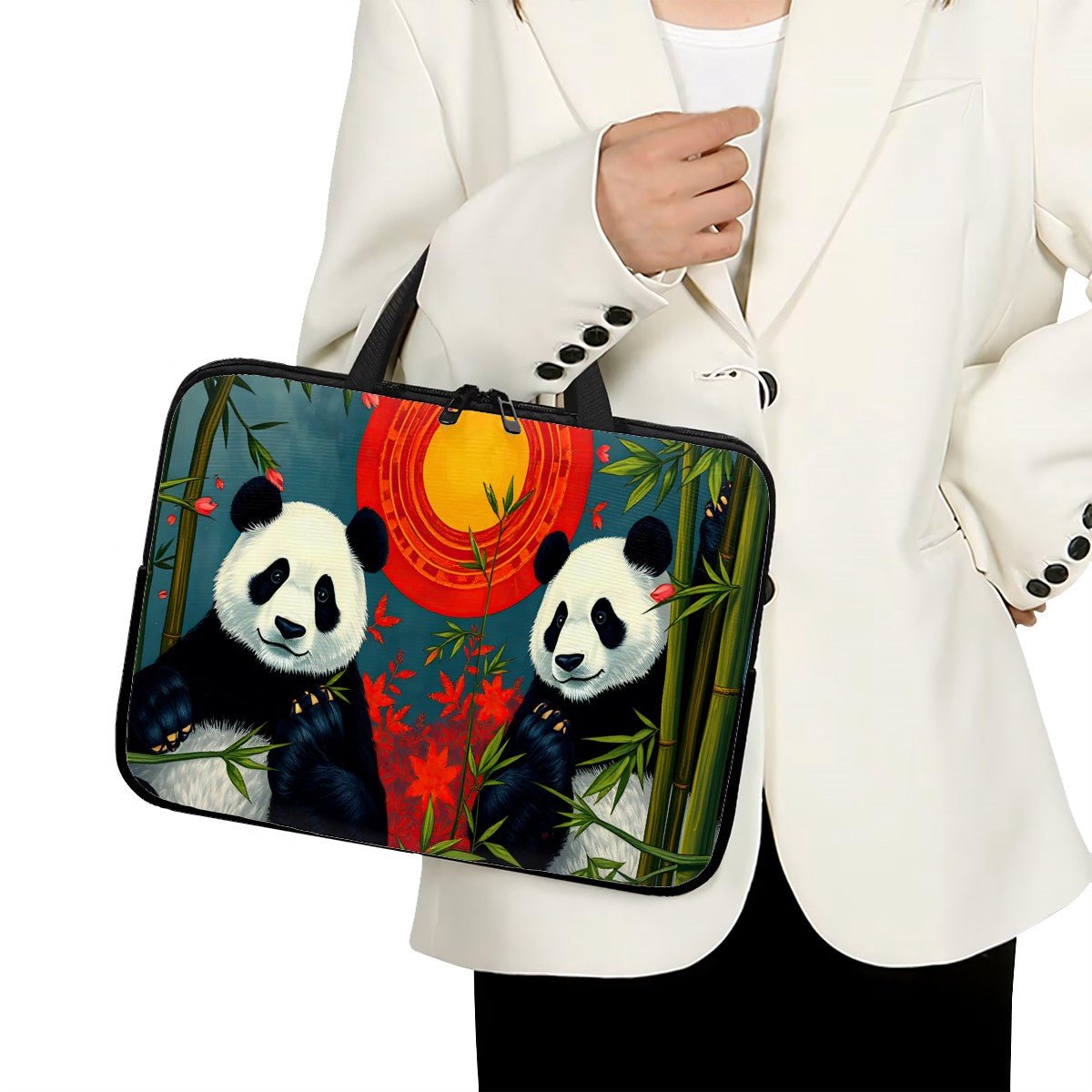 Panda Sunset Laptop Bag - Gregg Acini Adoree Designs - Computer Bag