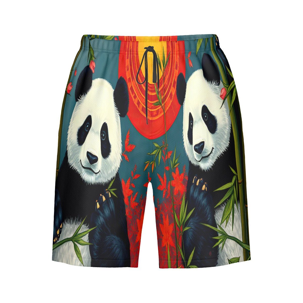 Panda Sunset Men's Beach Shorts - Gregg Acini Adoree Designs - Swimsuit