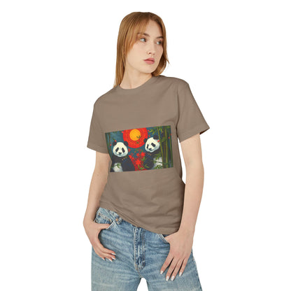 Panda Sunset Unisex Heavyweight Tee - Perfect for Animal Lovers - Gregg Acini Adoree Designs - T-Shirt