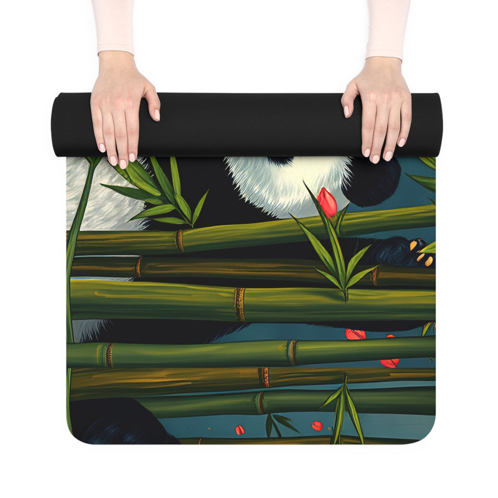 Panda Sunset Yoga Mat — Non - Slip Rubber Mat - Gregg Acini Adoree Designs - Yoga Mat