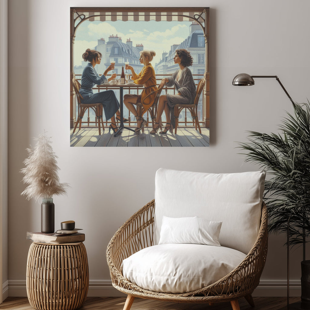 Paris Balcony 1:1 Ratio Canvas Painting - Gregg Acini Adoree Designs - Canvas