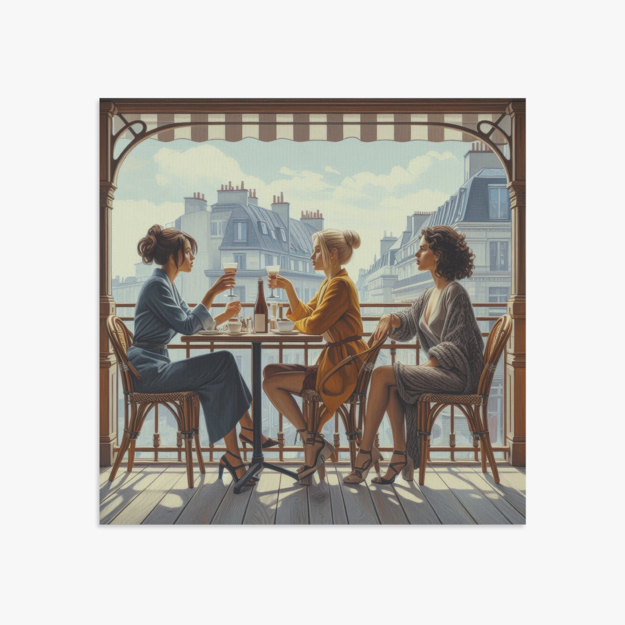 Paris Balcony 1:1 Ratio Canvas Painting - Gregg Acini Adoree Designs - Canvas