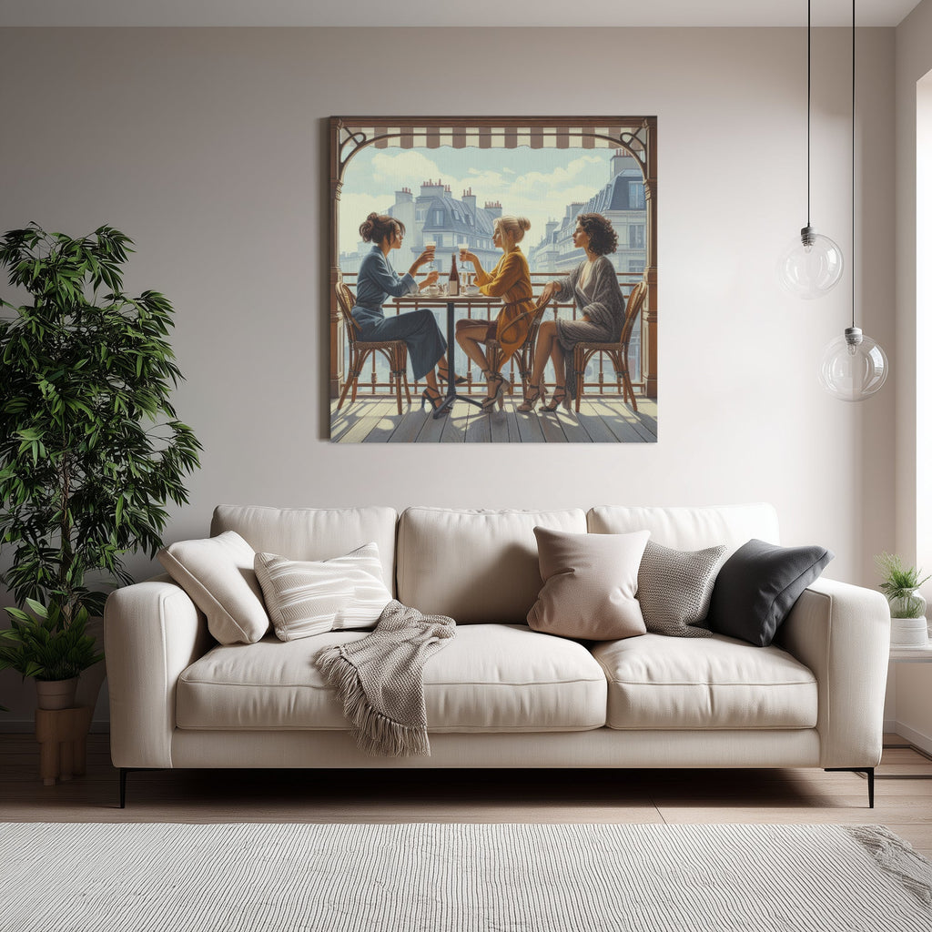 Paris Balcony 1:1 Ratio Canvas Painting - Gregg Acini Adoree Designs - Canvas