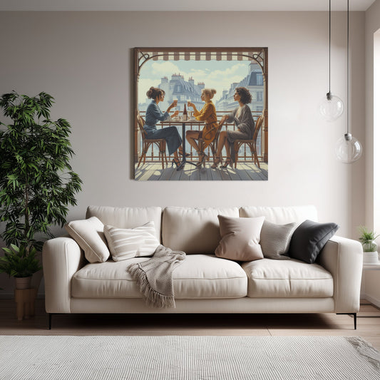 Paris Balcony 1:1 Ratio Canvas Painting - Gregg Acini Adoree Designs - Canvas