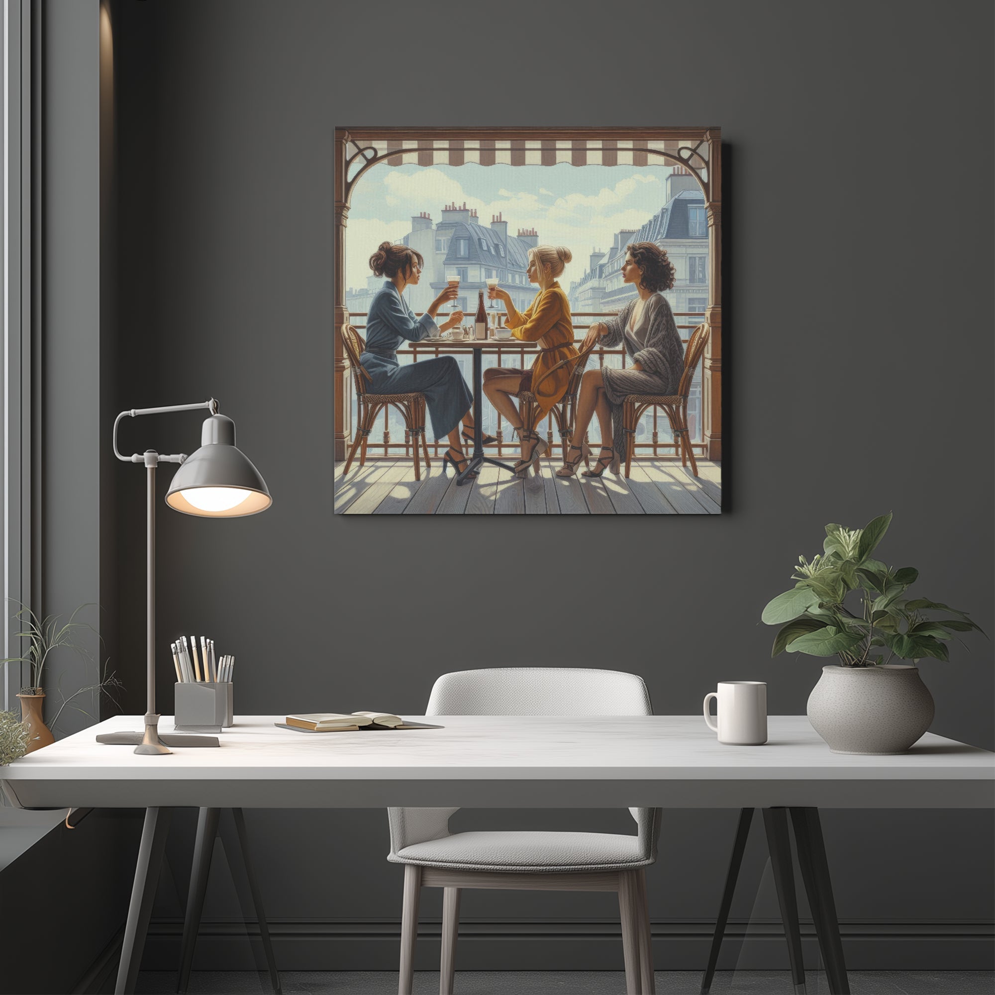 Paris Balcony 1:1 Ratio Canvas Painting - Gregg Acini Adoree Designs - Canvas