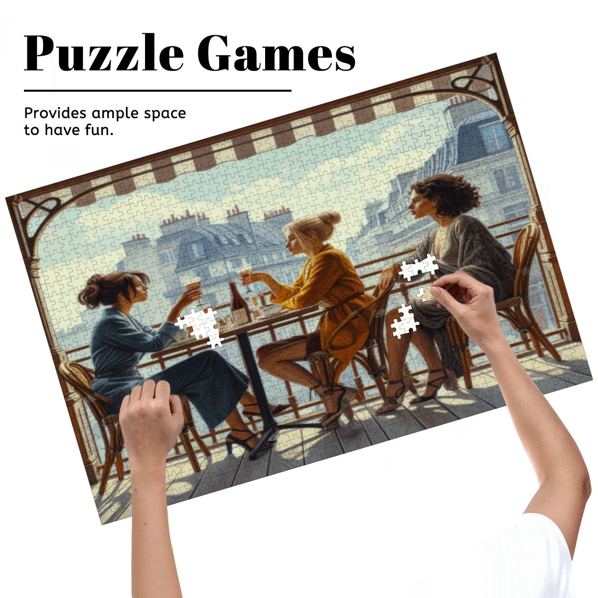 Paris Balcony Wooden Jigsaw Puzzles 1000 pcs - Gregg Acini Adoree Designs - Jigsaw Puzzle