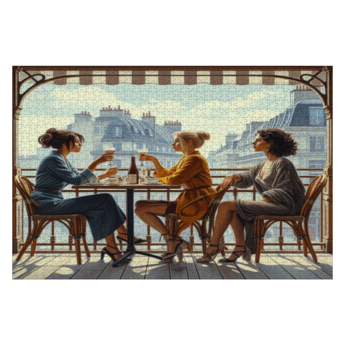 Paris Balcony Wooden Jigsaw Puzzles 1000 pcs - Gregg Acini Adoree Designs - Jigsaw Puzzle