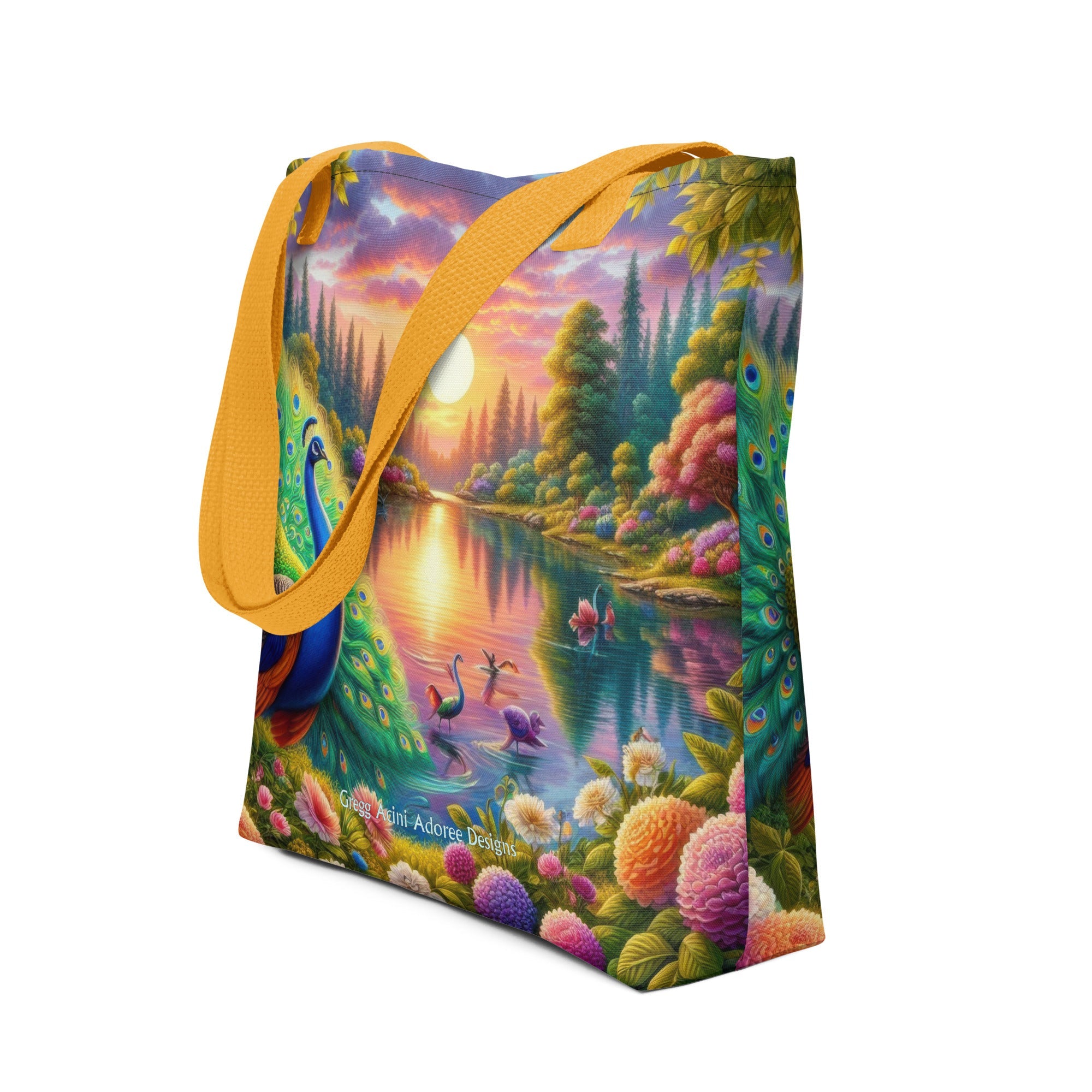 Peacock Sunset Tote bag - Gregg Acini Adoree Designs -