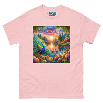 Peacock Sunset Unisex classic tee - Gregg Acini Adoree Designs - T-Shirt
