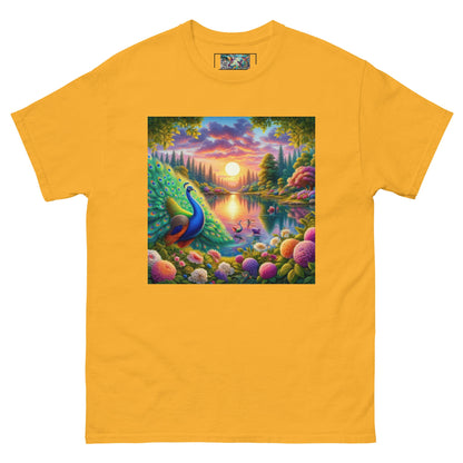 Peacock Sunset Unisex classic tee - Gregg Acini Adoree Designs - T-Shirt