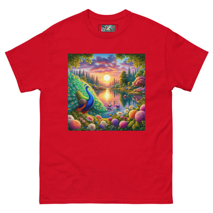 Peacock Sunset Unisex classic tee - Gregg Acini Adoree Designs - T-Shirt