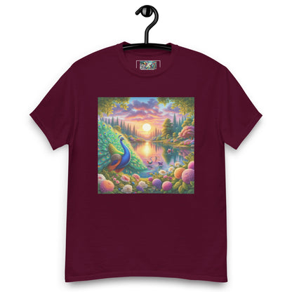 Peacock Sunset Unisex classic tee - Gregg Acini Adoree Designs - T-Shirt