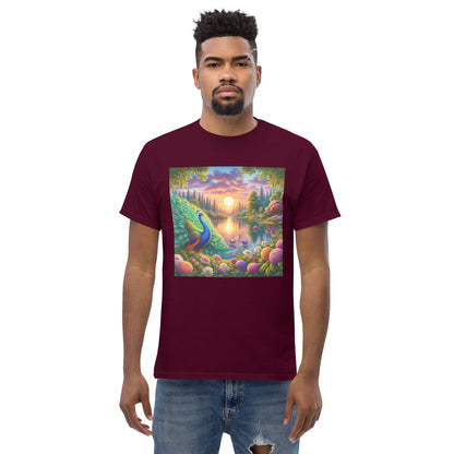 Peacock Sunset Unisex classic tee - Gregg Acini Adoree Designs - T-Shirt