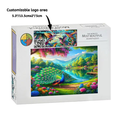 Peacock Under Wisteria Wooden Jigsaw Puzzles 1000 pcs - Gregg Acini Adoree Designs - Jigsaw Puzzle