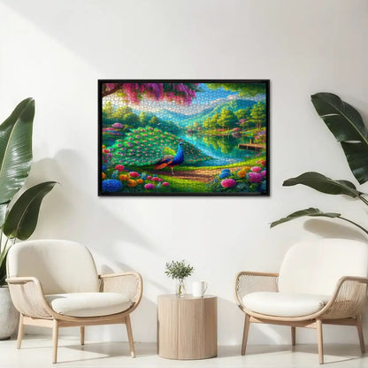 Peacock Under Wisteria Wooden Jigsaw Puzzles 1000 pcs - Gregg Acini Adoree Designs - Jigsaw Puzzle