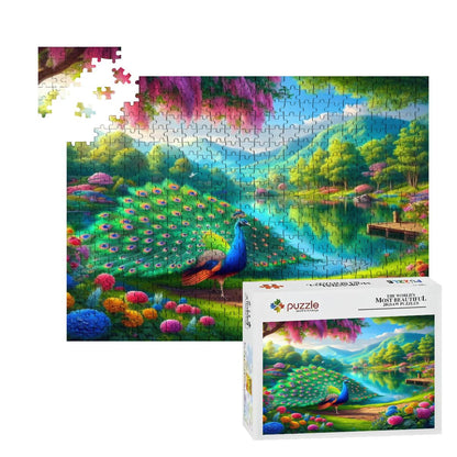 Peacock Under Wisteria Wooden Jigsaw Puzzles 500 pcs - Gregg Acini Adoree Designs - Jigsaw Puzzle