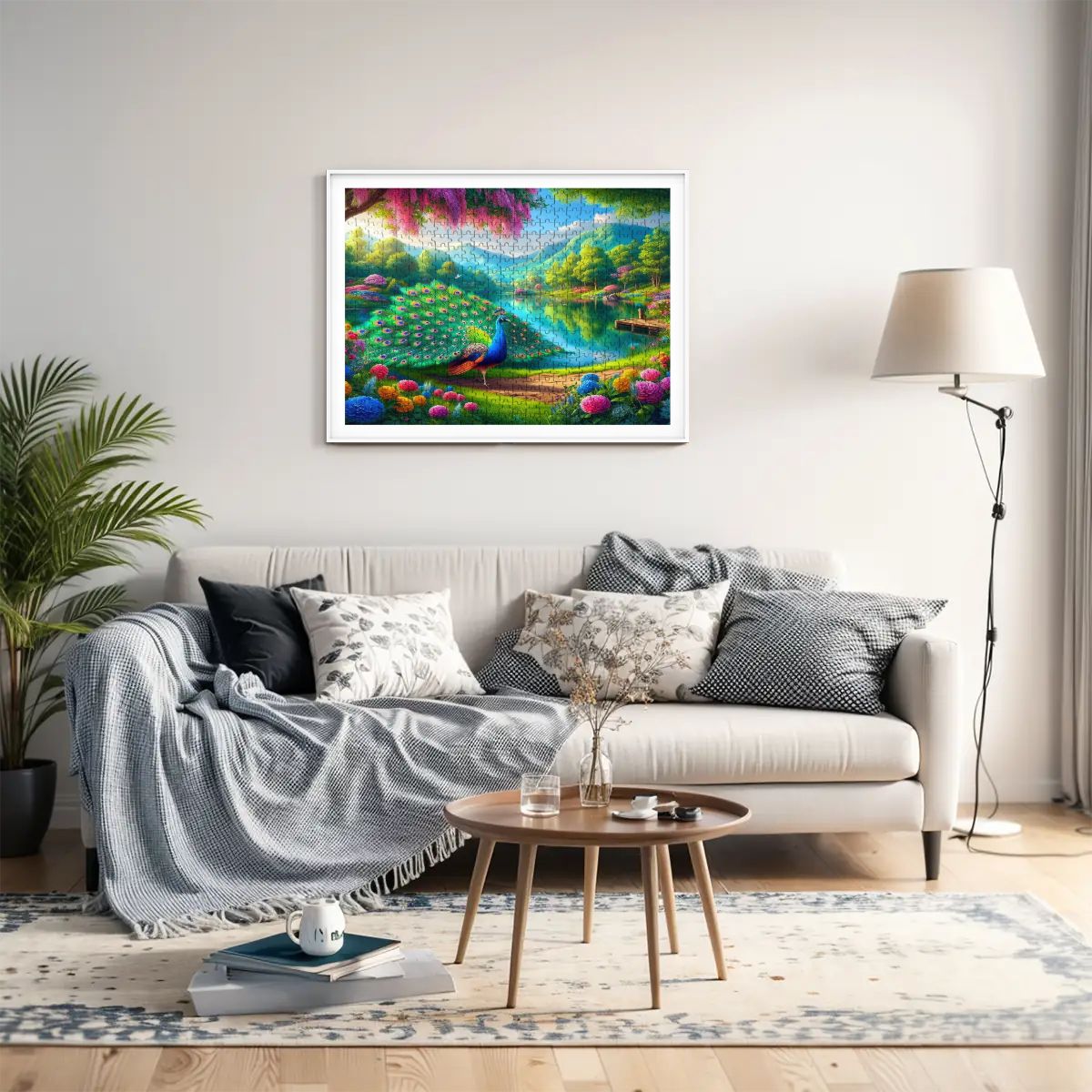 Peacock Under Wisteria Wooden Jigsaw Puzzles 500 pcs - Gregg Acini Adoree Designs - Jigsaw Puzzle