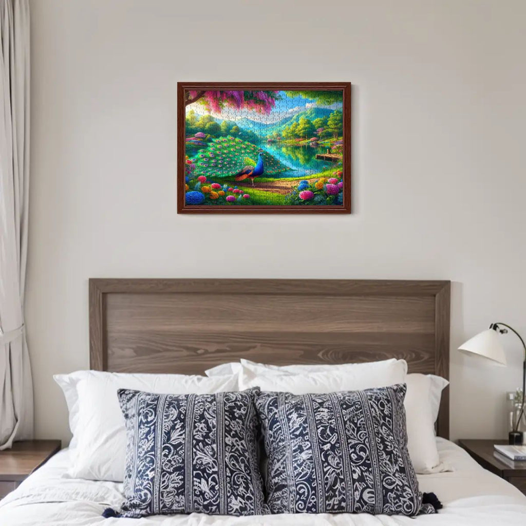 Peacock Under Wisteria Wooden Jigsaw Puzzles 500 pcs - Gregg Acini Adoree Designs - Jigsaw Puzzle