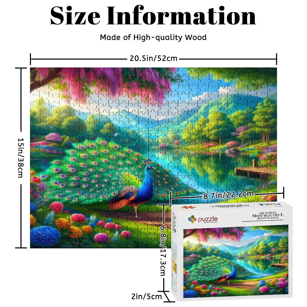 Peacock Under Wisteria Wooden Jigsaw Puzzles 500 pcs - Gregg Acini Adoree Designs - Jigsaw Puzzle
