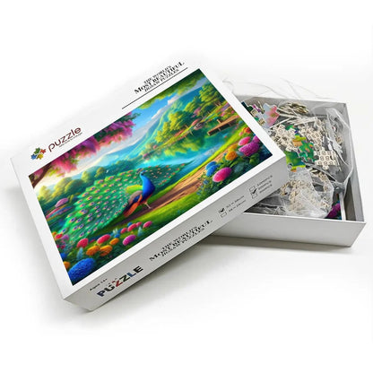 Peacock Under Wisteria Wooden Jigsaw Puzzles 500 pcs - Gregg Acini Adoree Designs - Jigsaw Puzzle