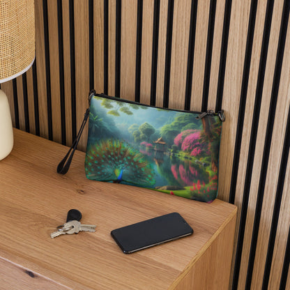 Peacock with Rhododendrons Crossbody bag - Gregg Acini Adoree Designs - Handbag