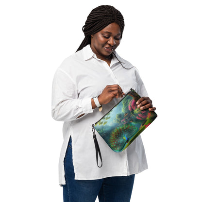 Peacock with Rhododendrons Crossbody bag - Gregg Acini Adoree Designs - Handbag