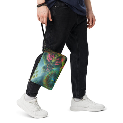 Peacock with Rhododendrons Crossbody bag - Gregg Acini Adoree Designs - Handbag