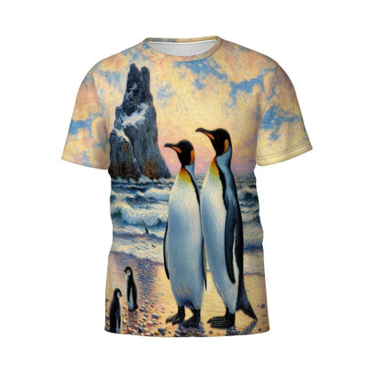 Penguin Family Unisex Short - Sleeve T-Shirt - Gregg Acini Adoree Designs - T-shirts