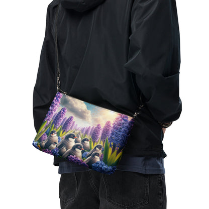 Penguins and Hyacinths Crossbody bag - Gregg Acini Adoree Designs - Handbag